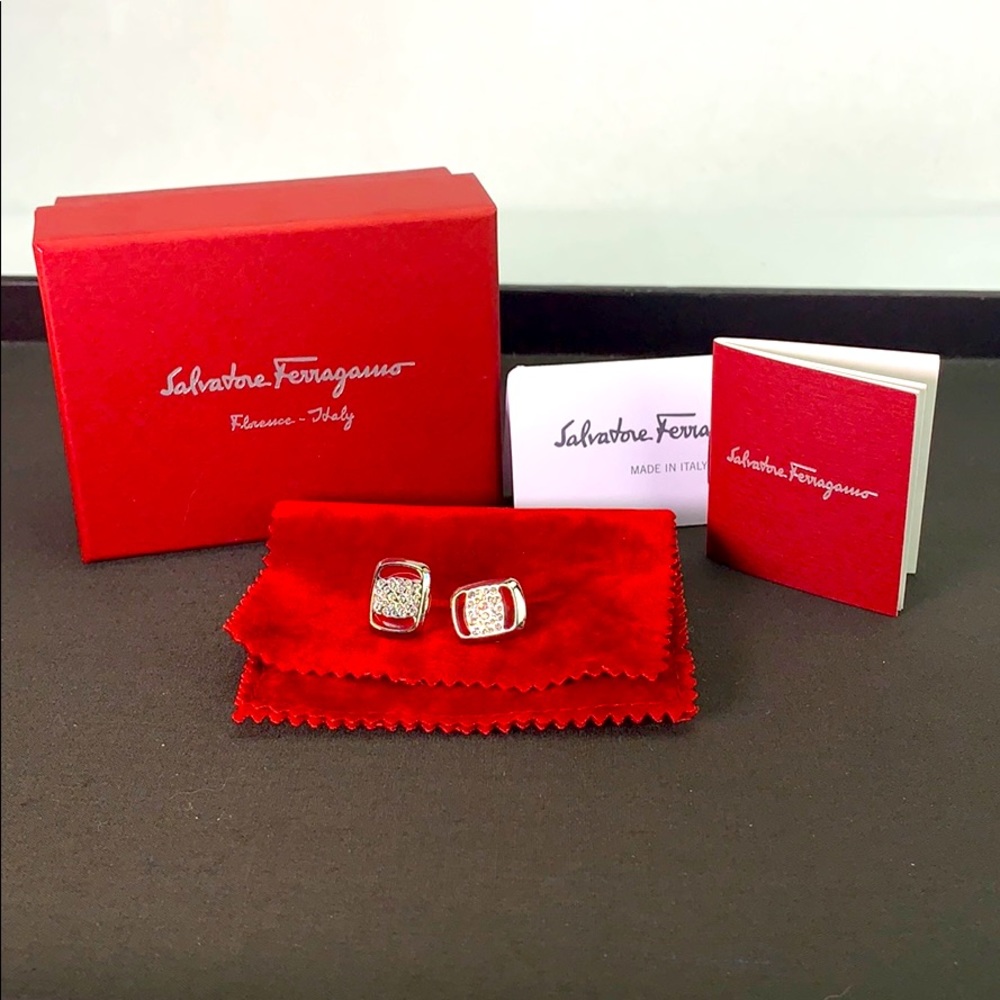 Salvatore Ferragamo Earrings NIOB w/free Shipping